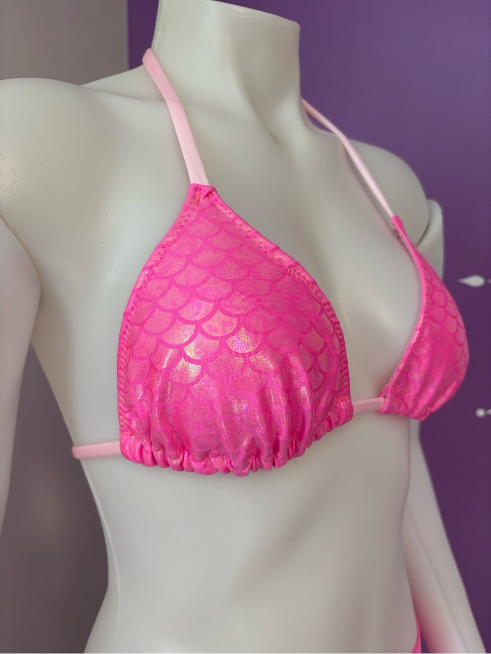 Pink Mermaid Triangle Dance / Rave Top Size Medium Brand New